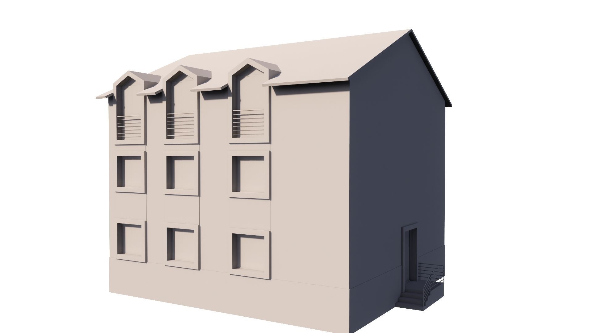 HOUSE 80 Low-poly 3D model_43