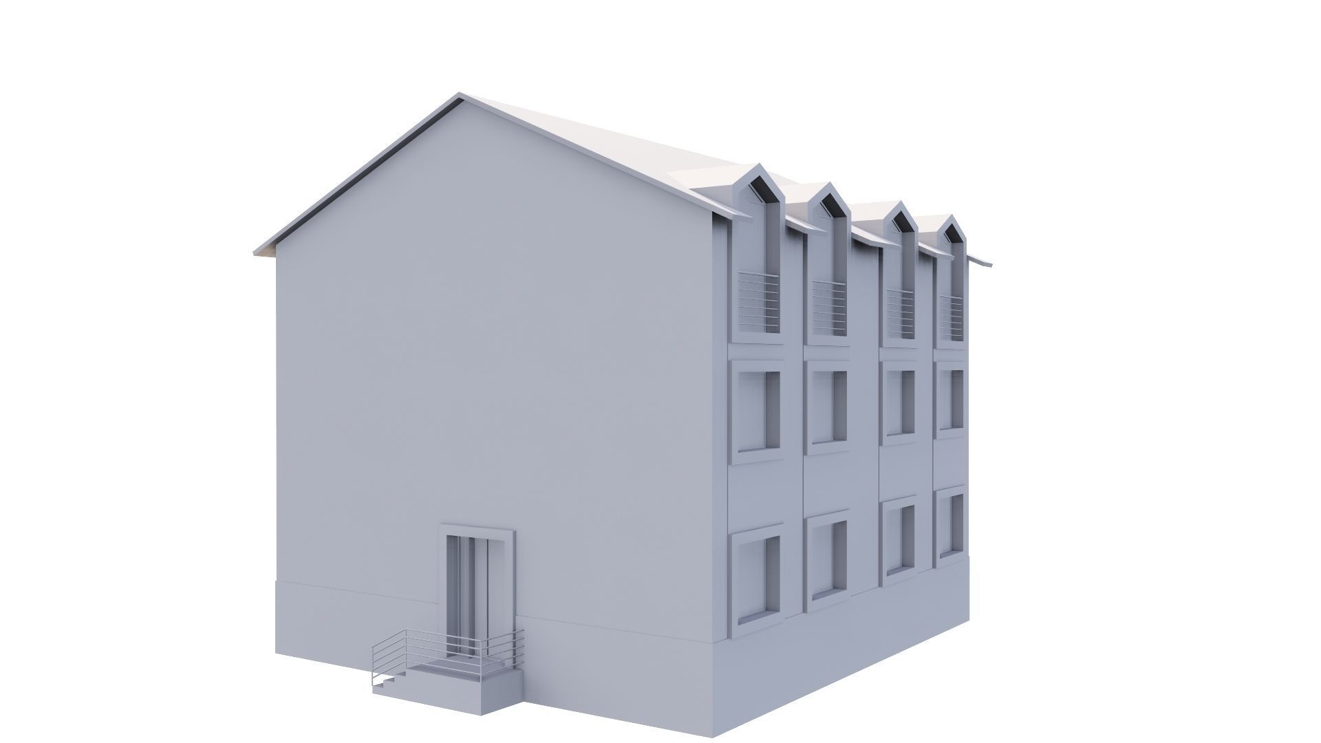 HOUSE 80 Low-poly 3D model_55