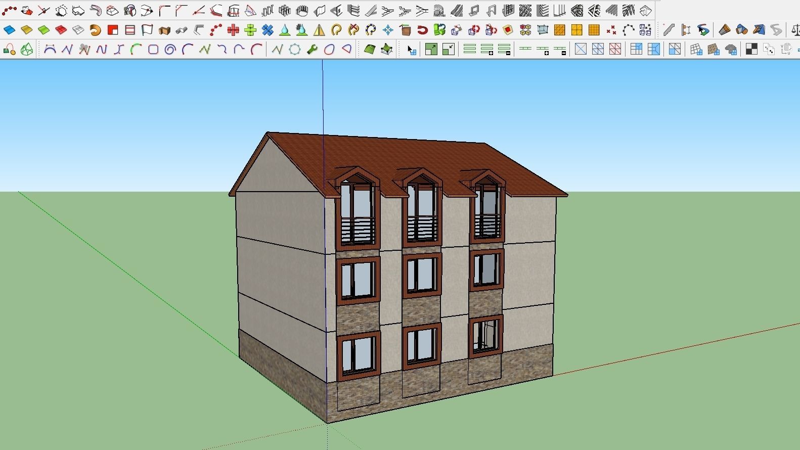 HOUSE 80 Low-poly 3D model_1