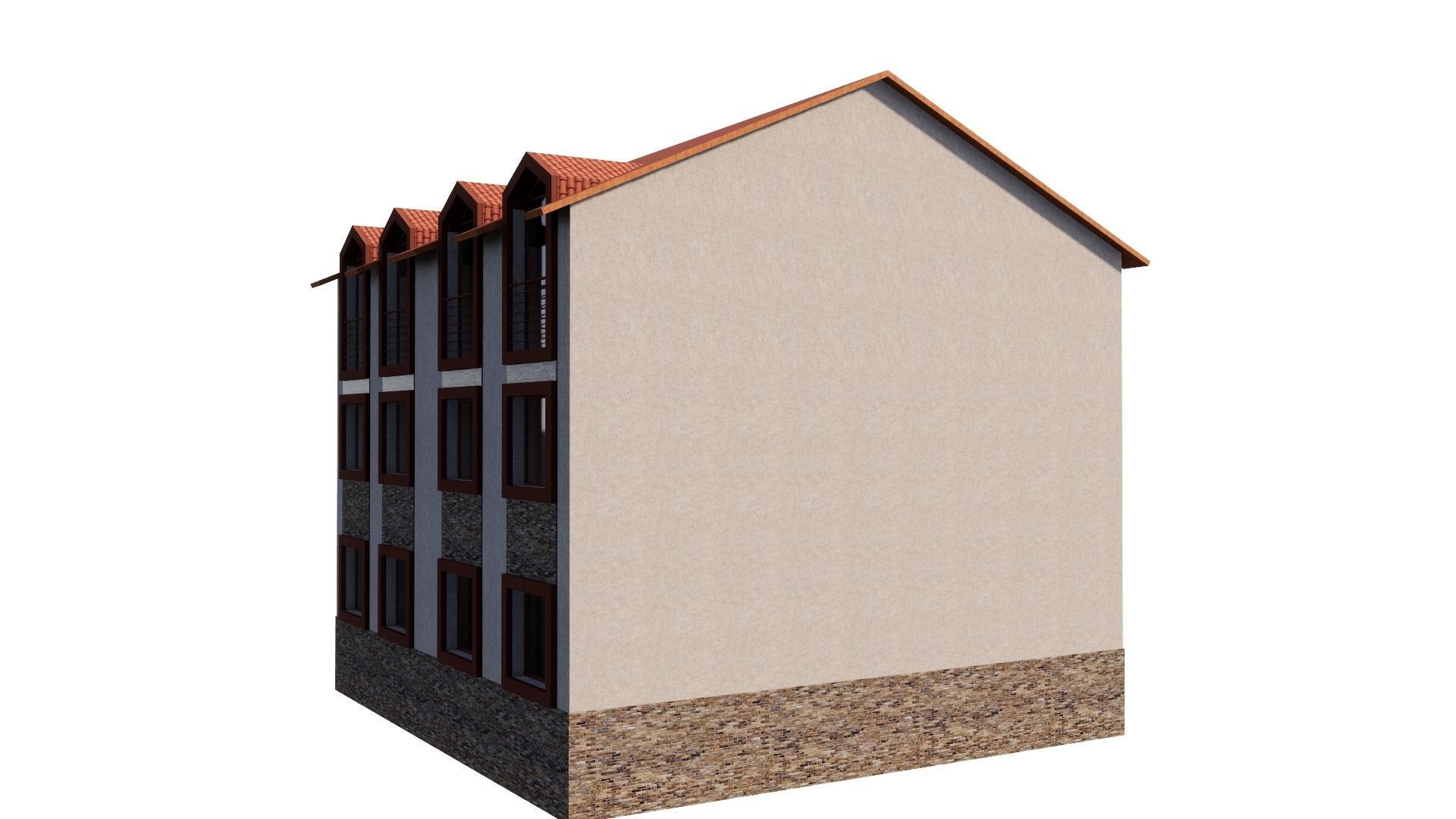 HOUSE 80 Low-poly 3D model_16
