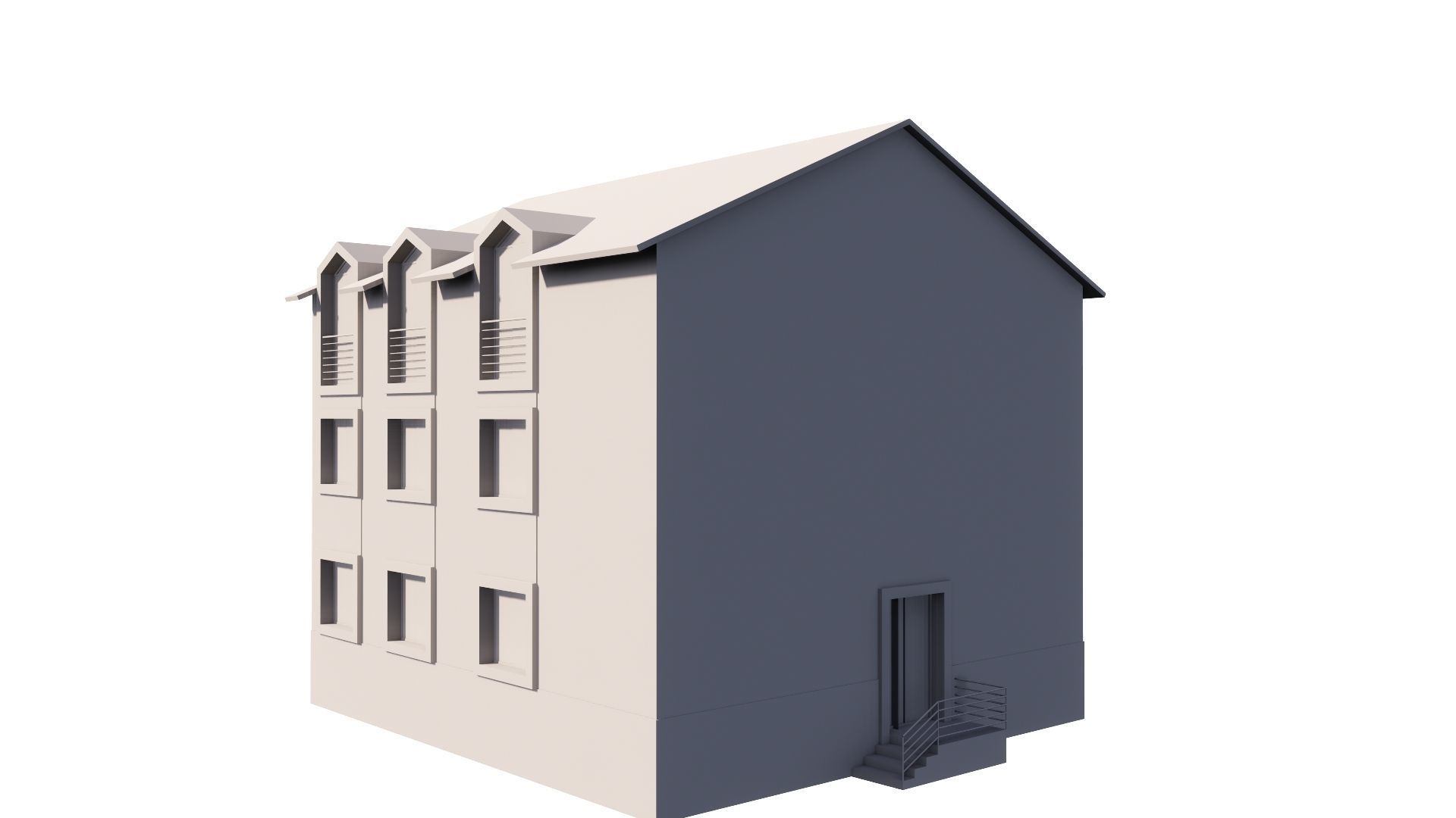 HOUSE 80 Low-poly 3D model_50