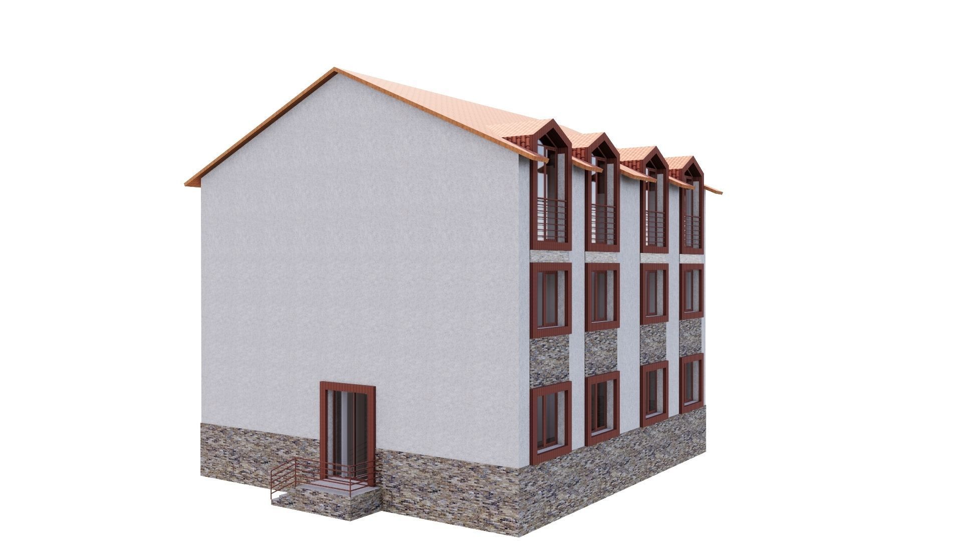HOUSE 80 Low-poly 3D model_36