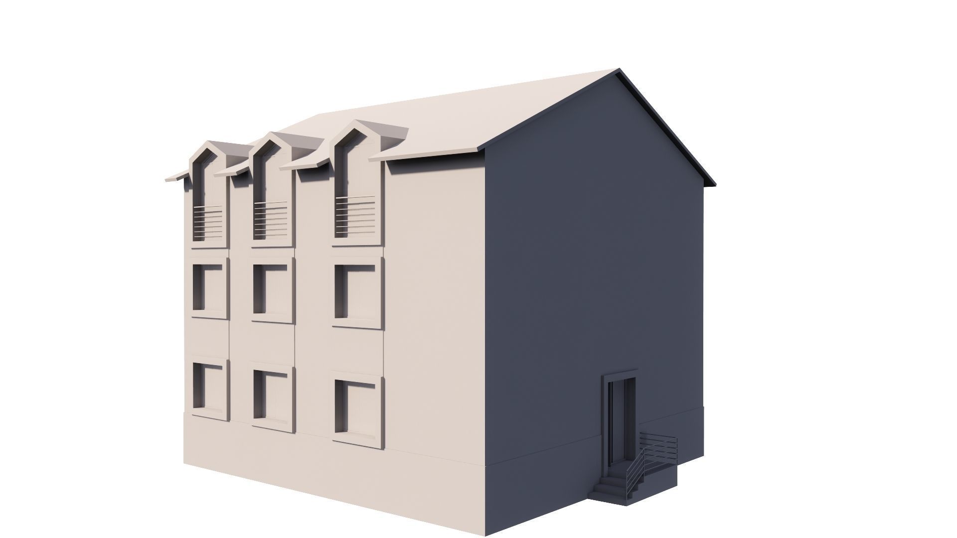 HOUSE 80 Low-poly 3D model_48