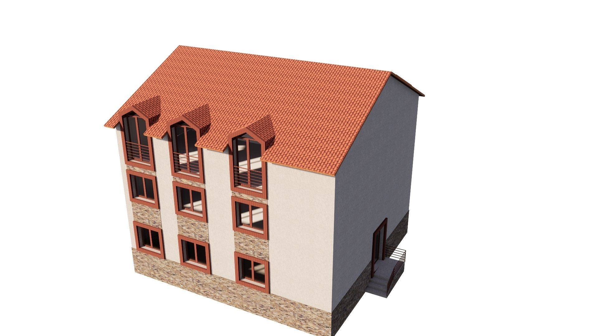 HOUSE 80 Low-poly 3D model_27