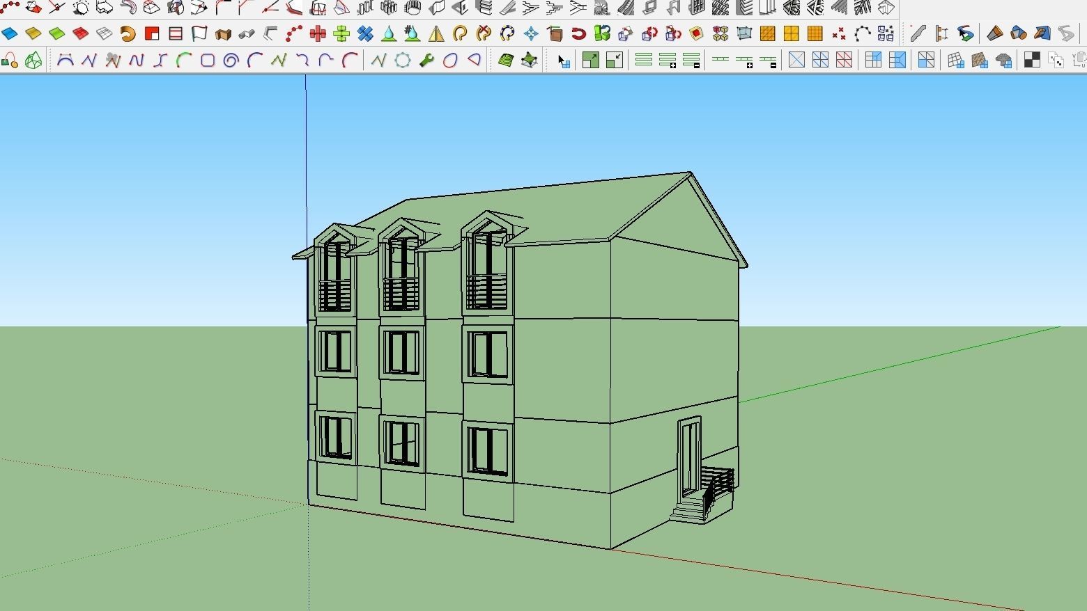 HOUSE 80 Low-poly 3D model_5