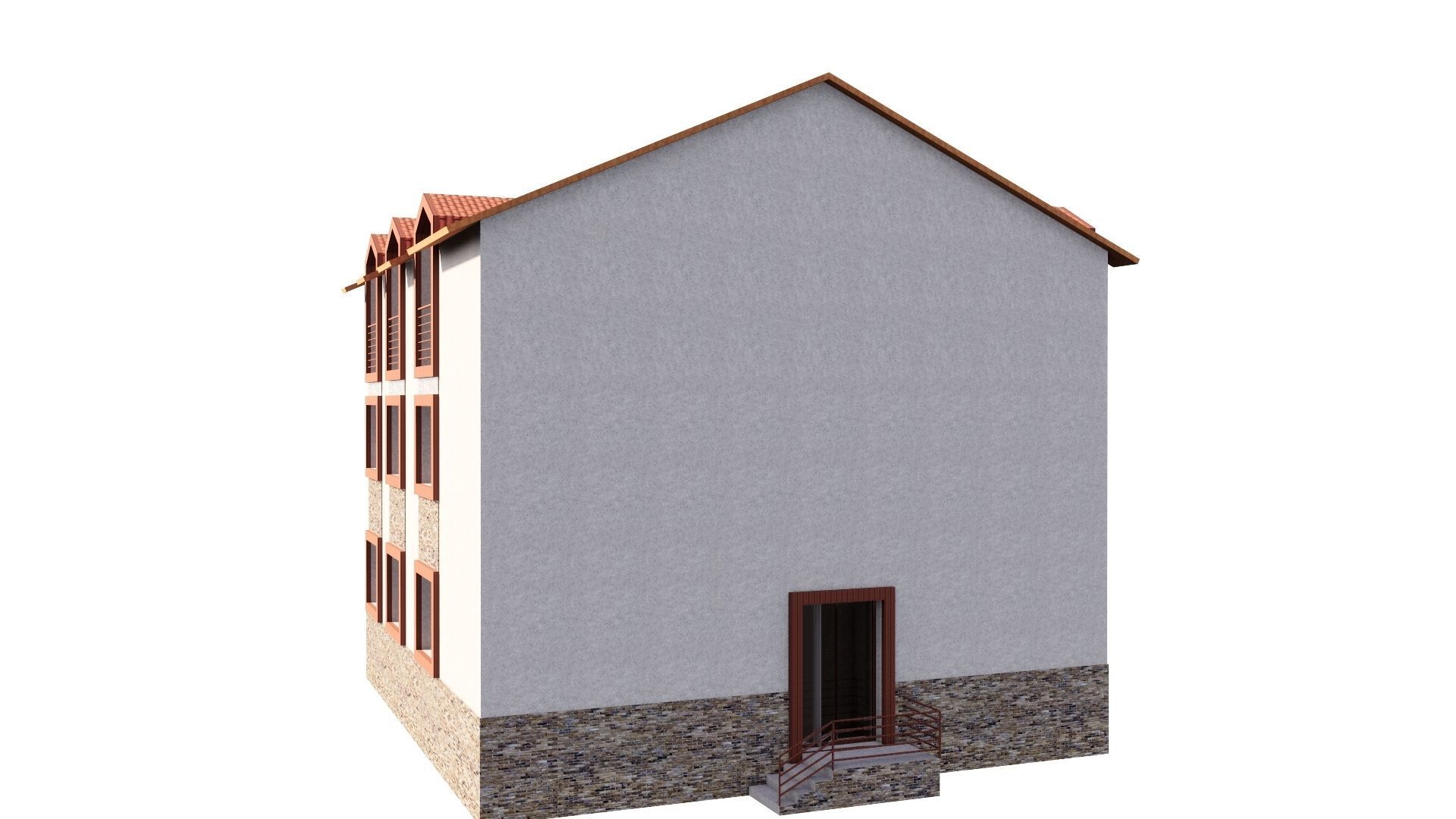 HOUSE 80 Low-poly 3D model_32