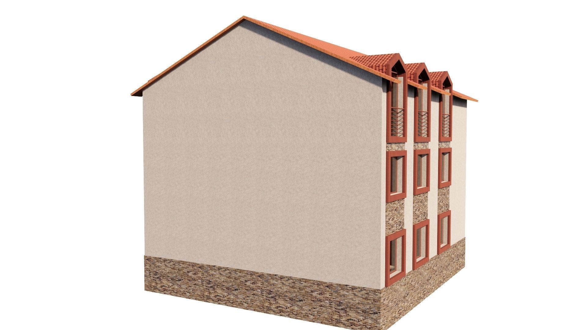 HOUSE 80 Low-poly 3D model_22