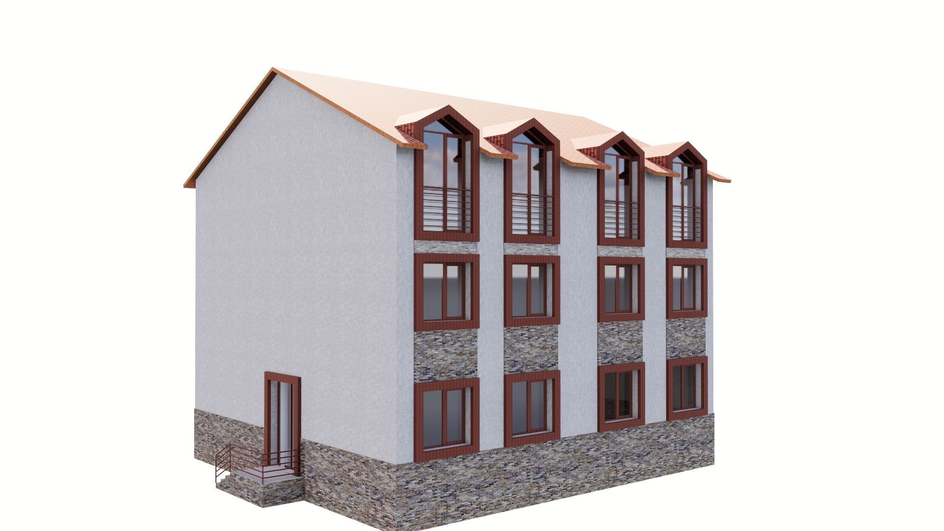 HOUSE 80 Low-poly 3D model_37