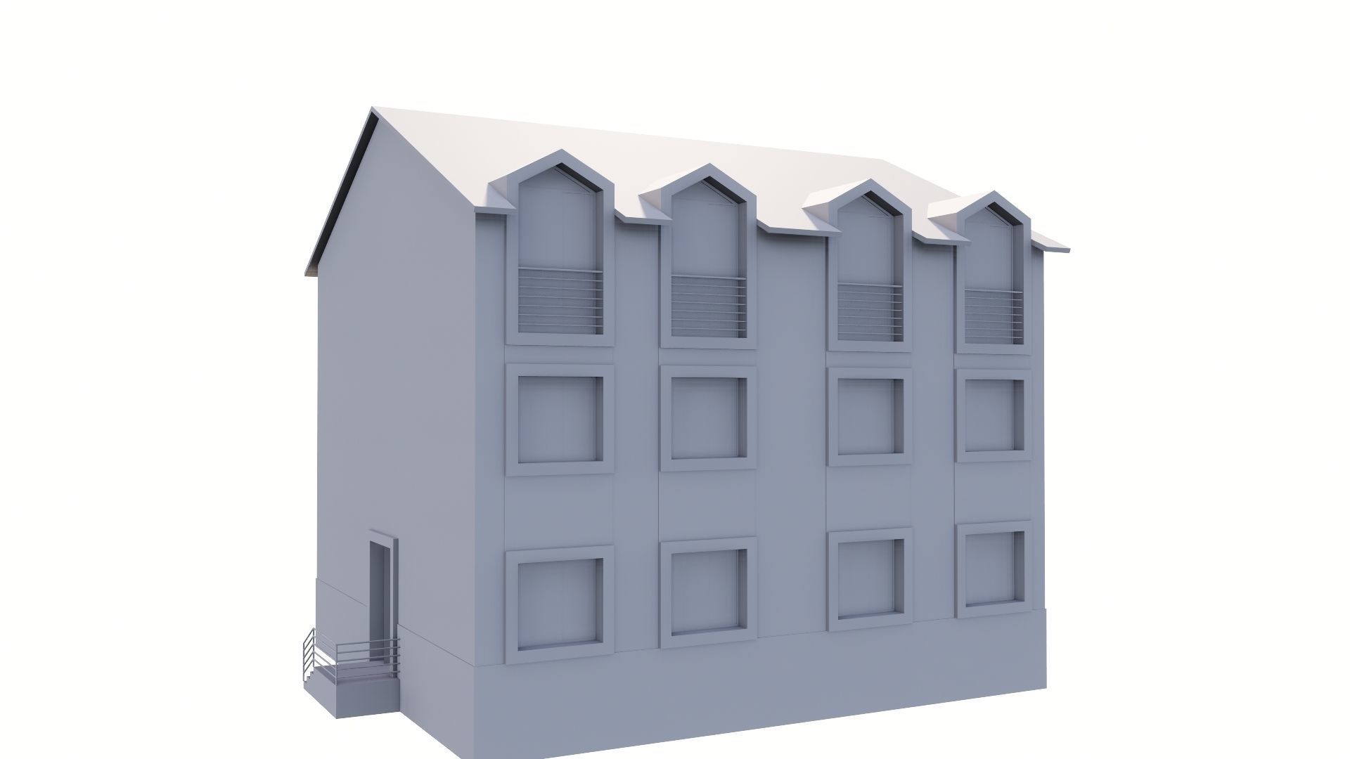 HOUSE 80 Low-poly 3D model_59