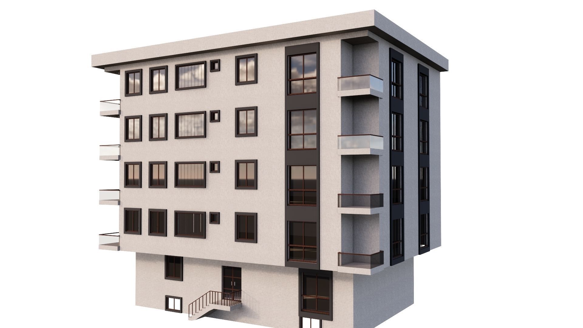 HOUSE 81 Low-poly 3D model_9