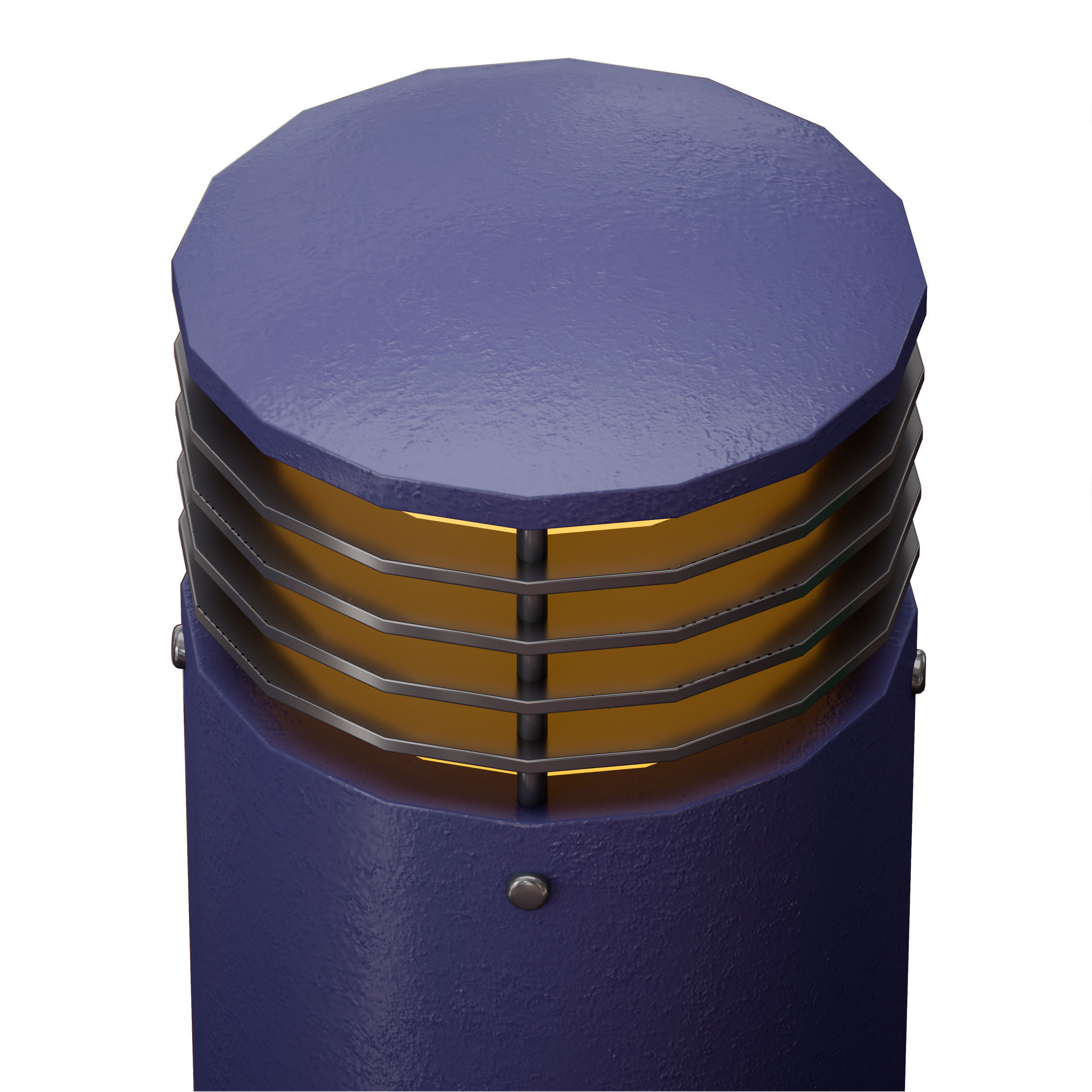 Park garden lamp Pillar lantern 3D model_8