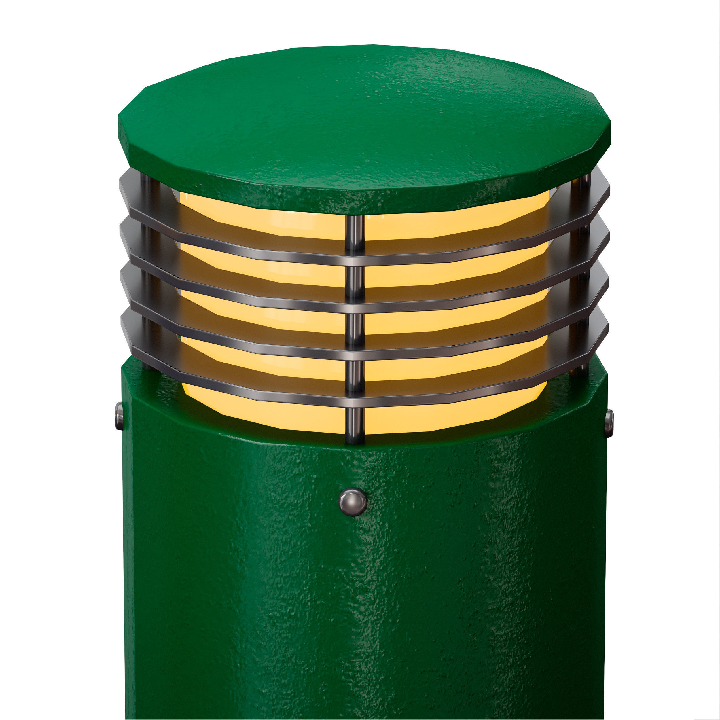 Park garden lamp Pillar lantern 3D model_6