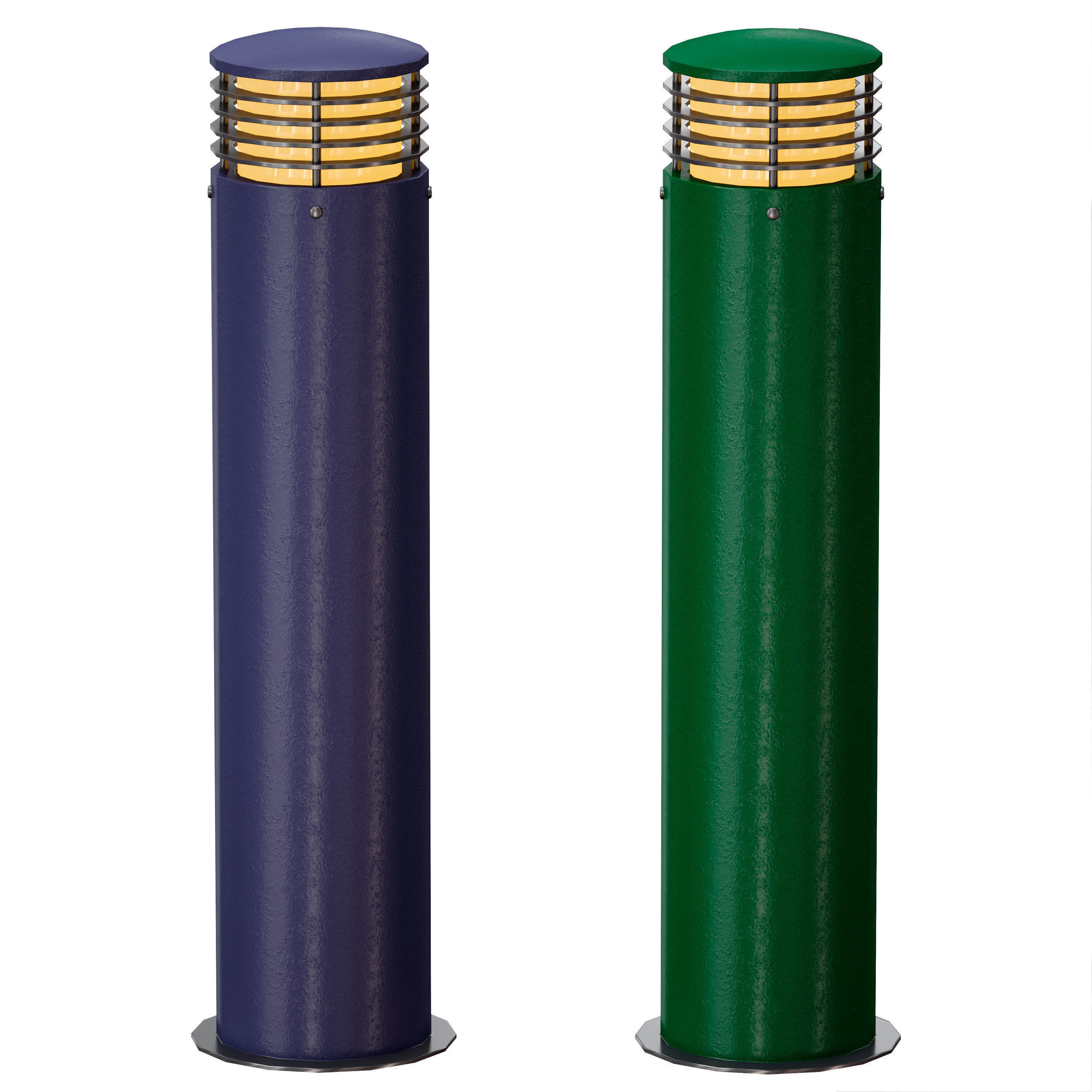 Park garden lamp Pillar lantern 3D model_5