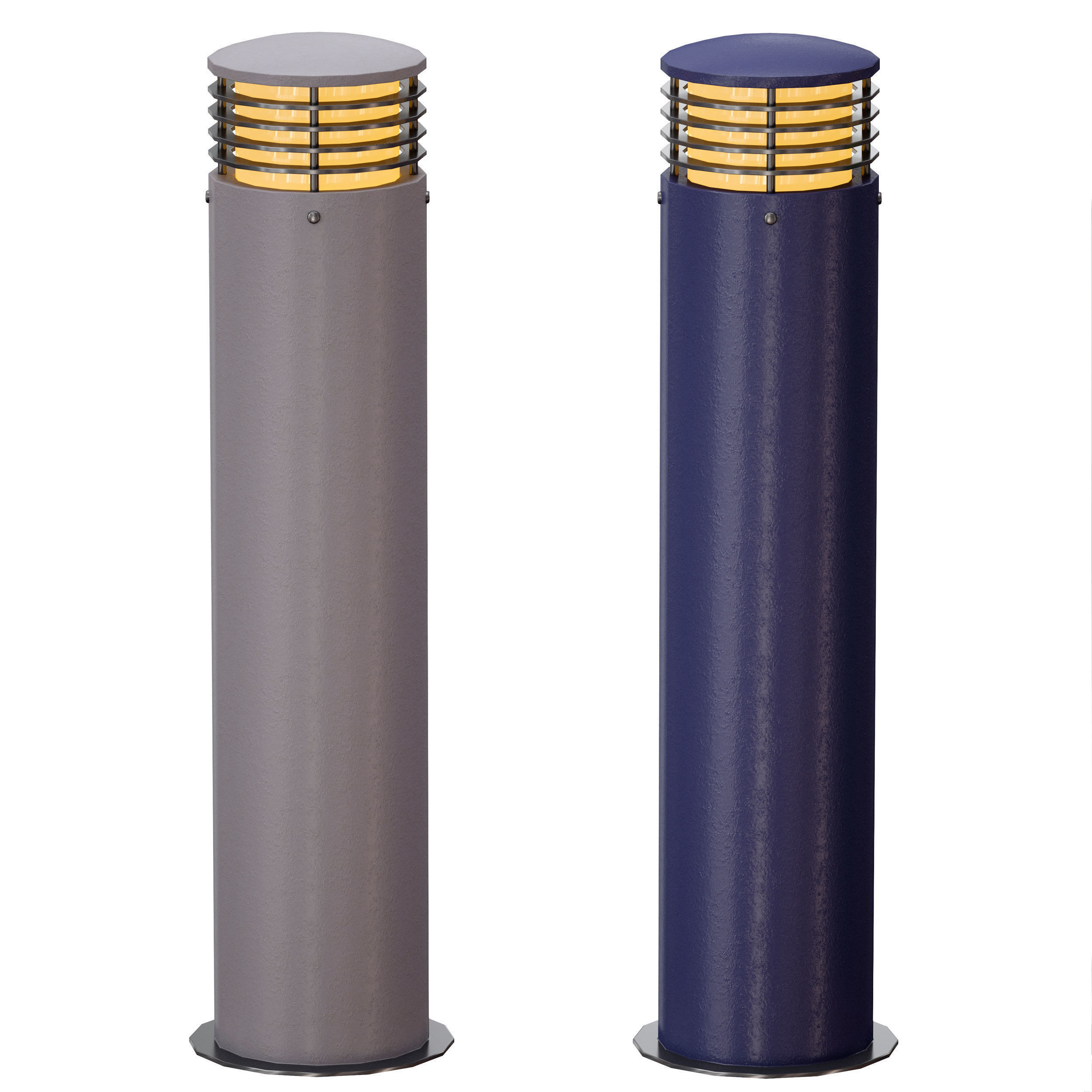 Park garden lamp Pillar lantern 3D model_4