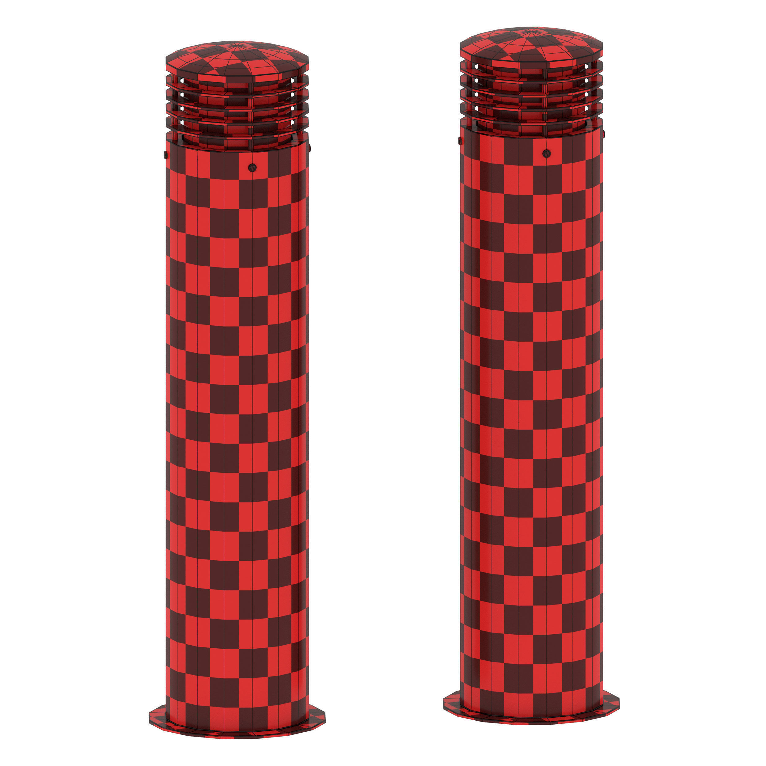 Park garden lamp Pillar lantern 3D model_10