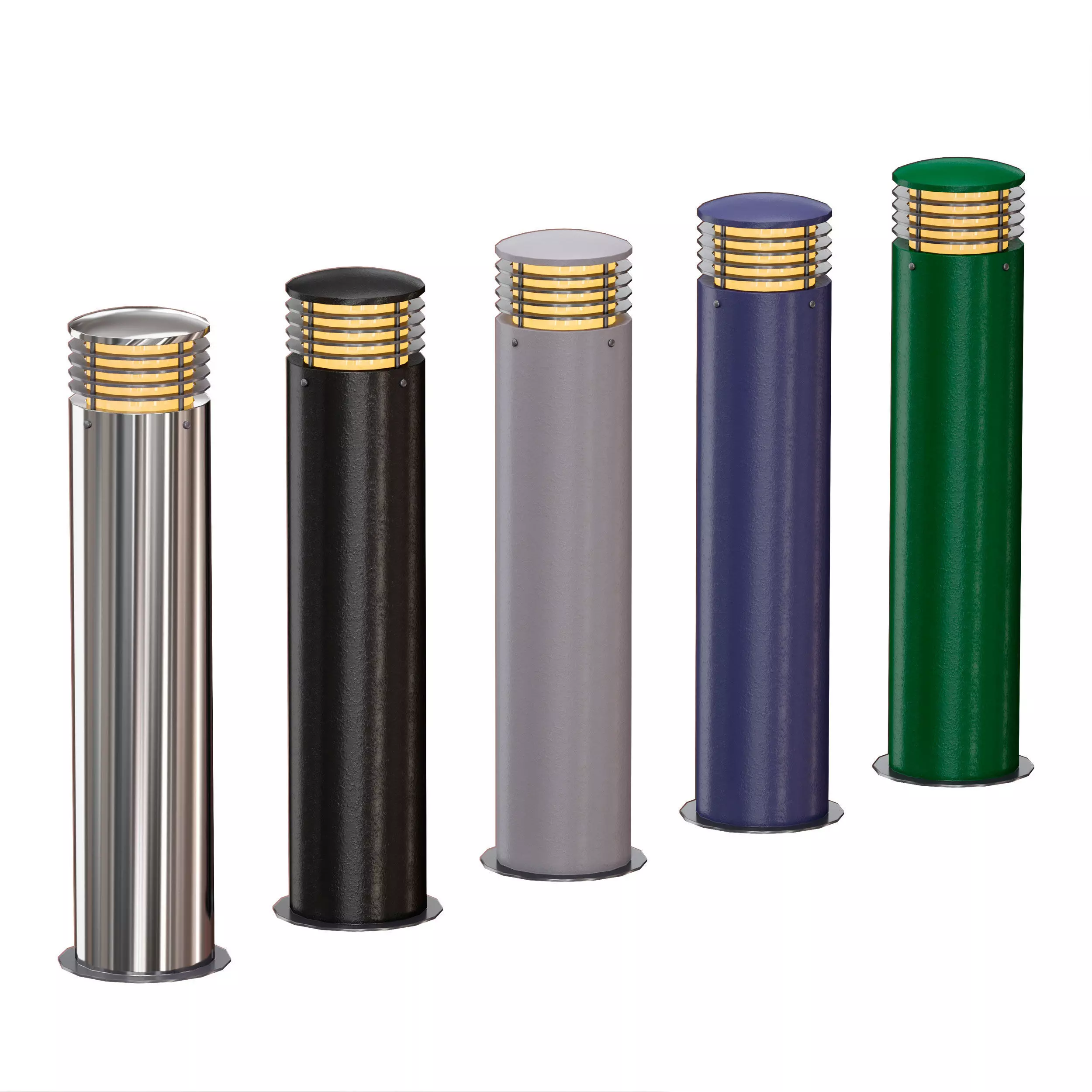 Park garden lamp Pillar lantern 3D model_0