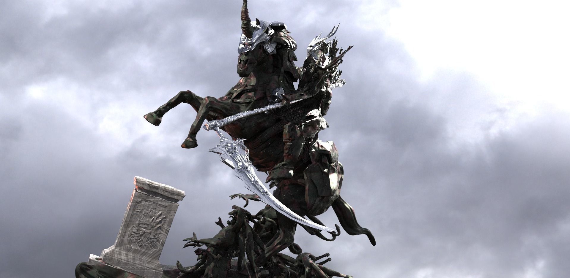 Executioner Viking barbarian 3D model_2