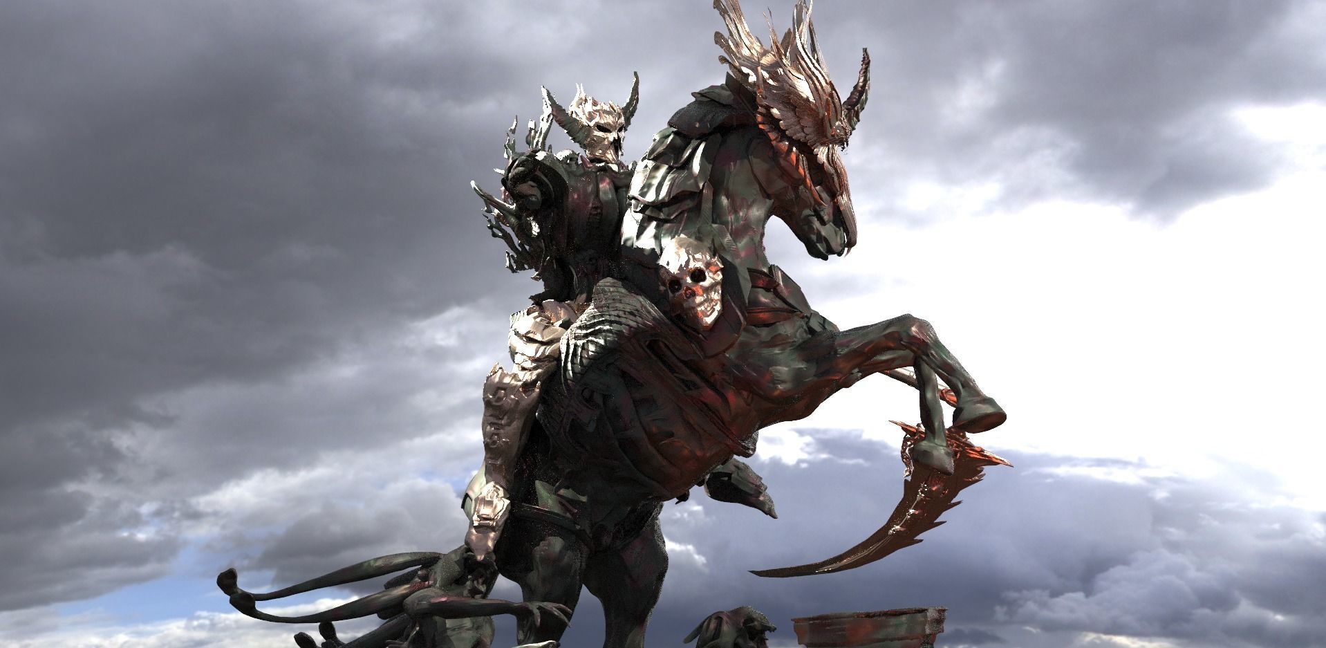 Death Dealer Barbarian Rider  3D model_1