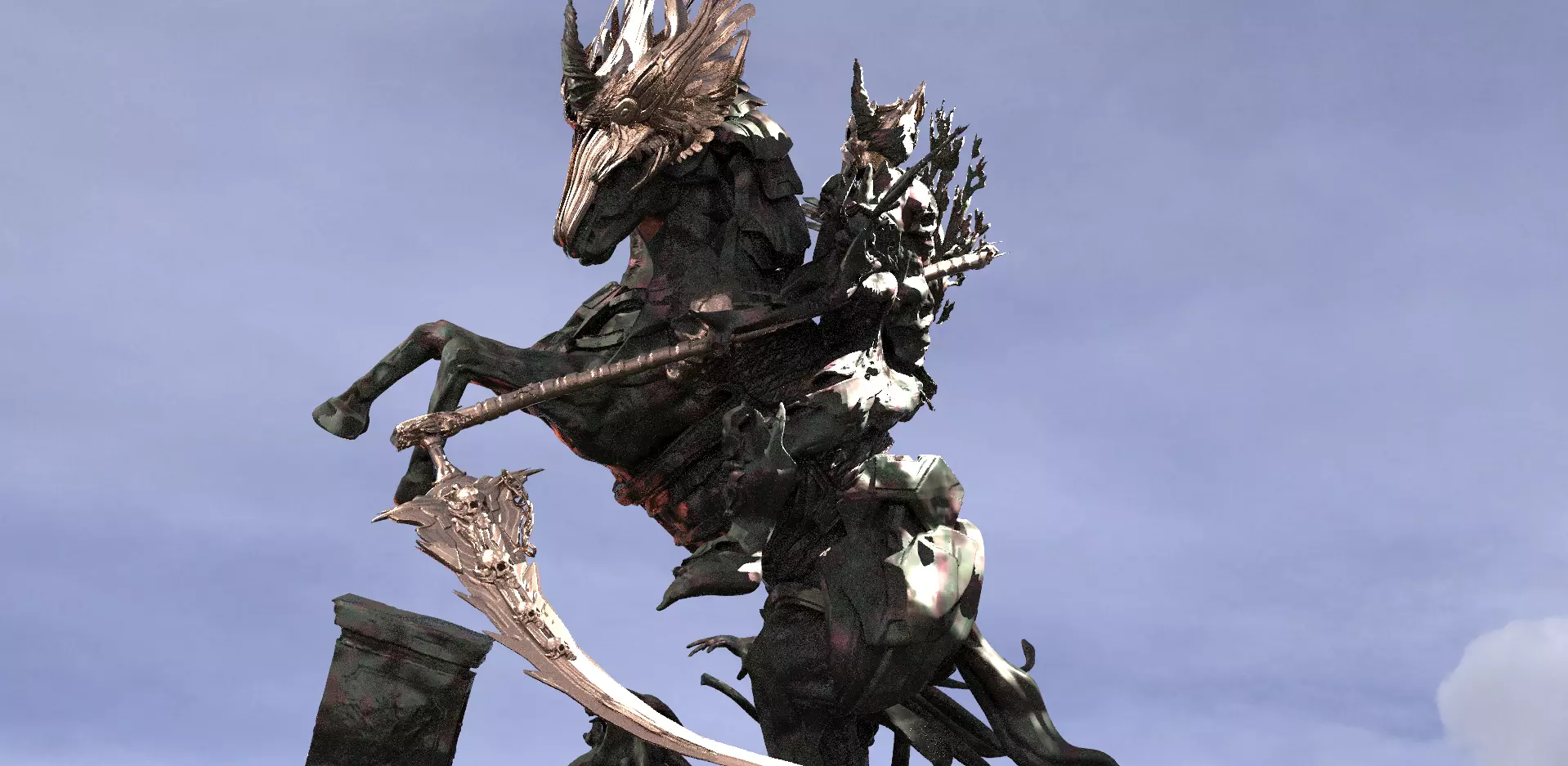 Death Dealer Barbarian Rider  3D model_0