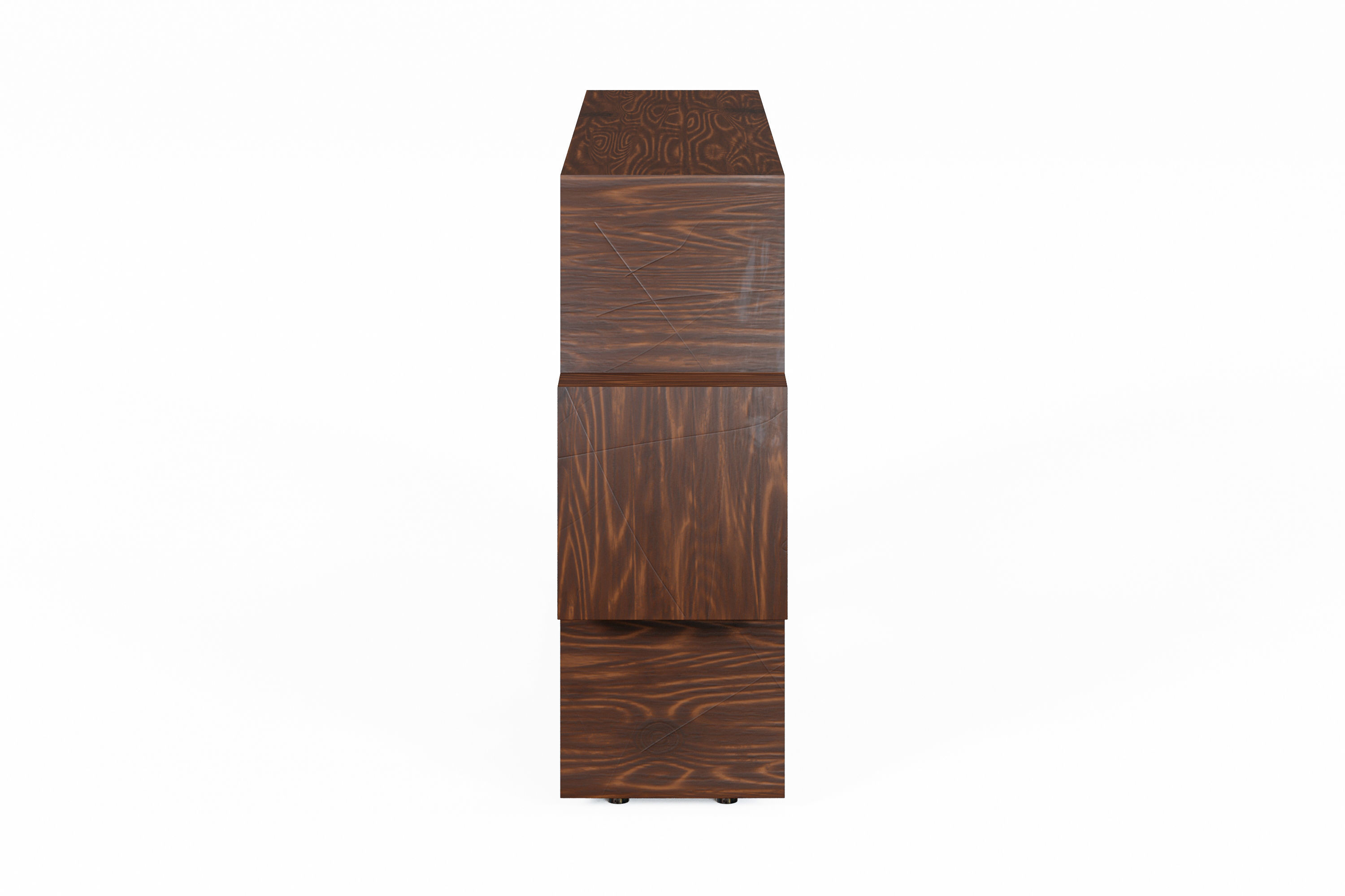 Modern Decorative Shelves Low-poly 3D model_5