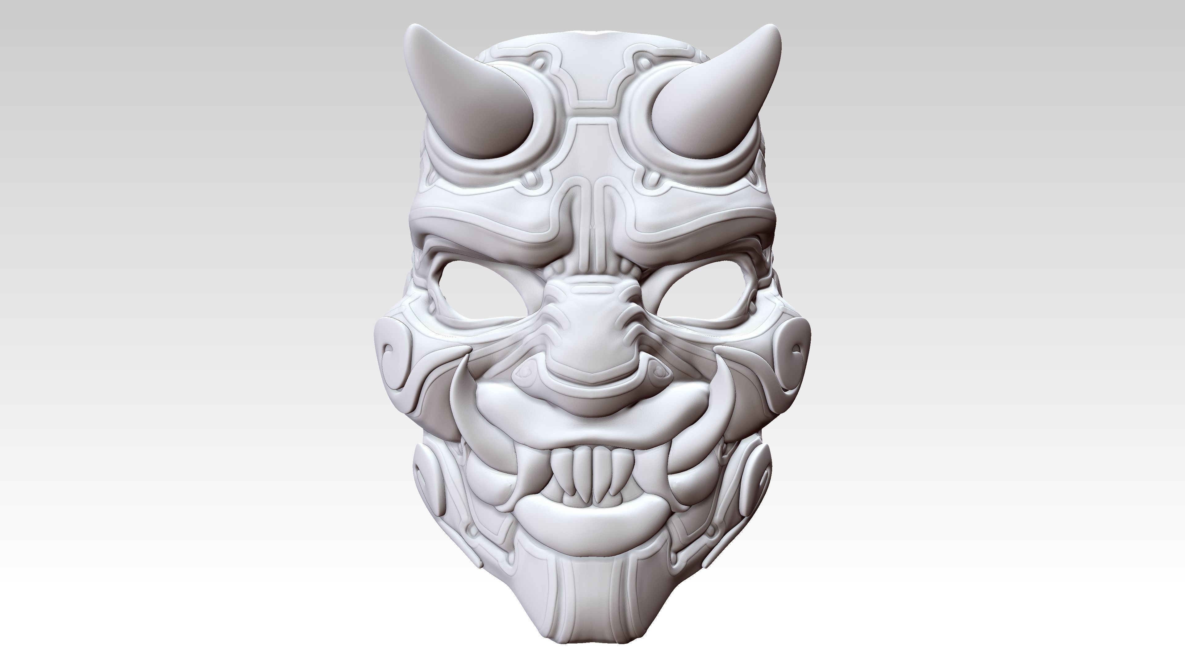 Oni Mask 3D print model_2