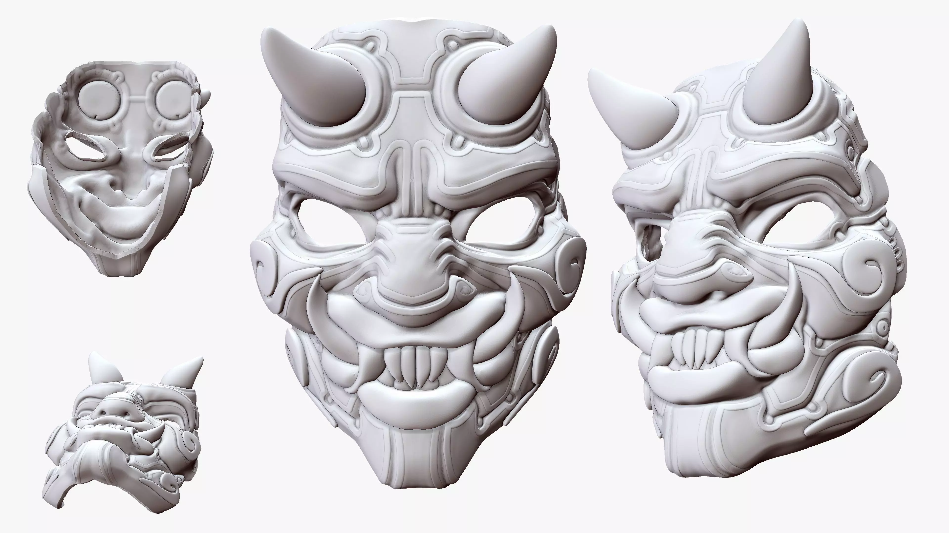Oni Mask 3D print model_0