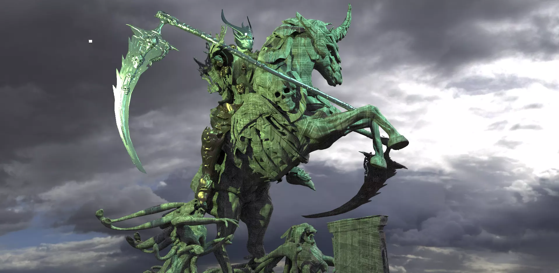 Death Dealer Barbarian Rider 2 3D model_0