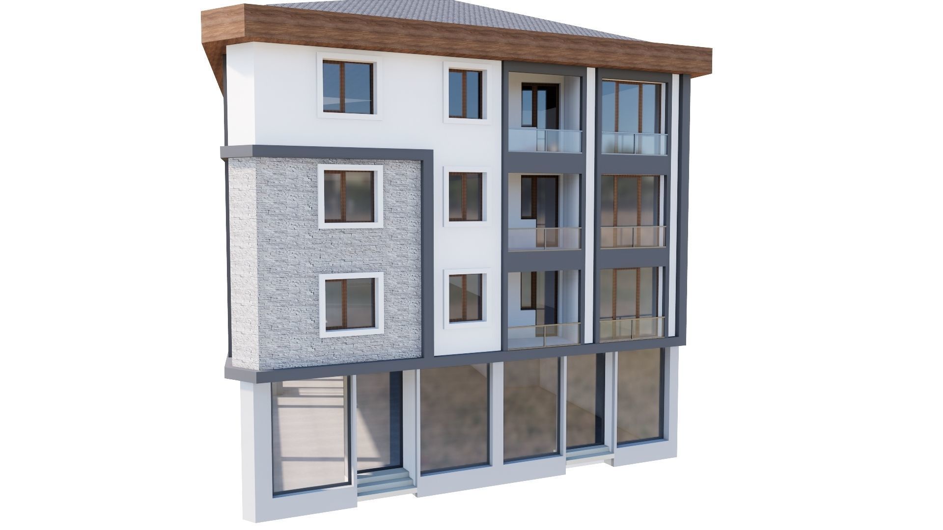 HOUSE 86 Low-poly 3D model_6