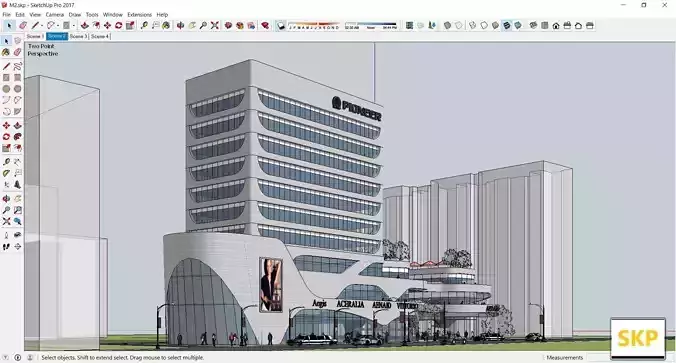 Sketchup Commercial Complex M2
