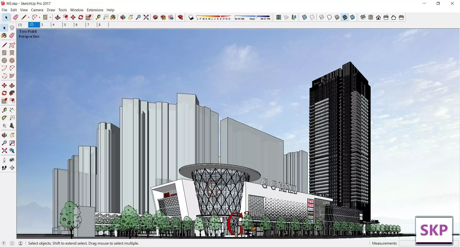 Sketchup Commercial Complex M3 3D model | CGTrader