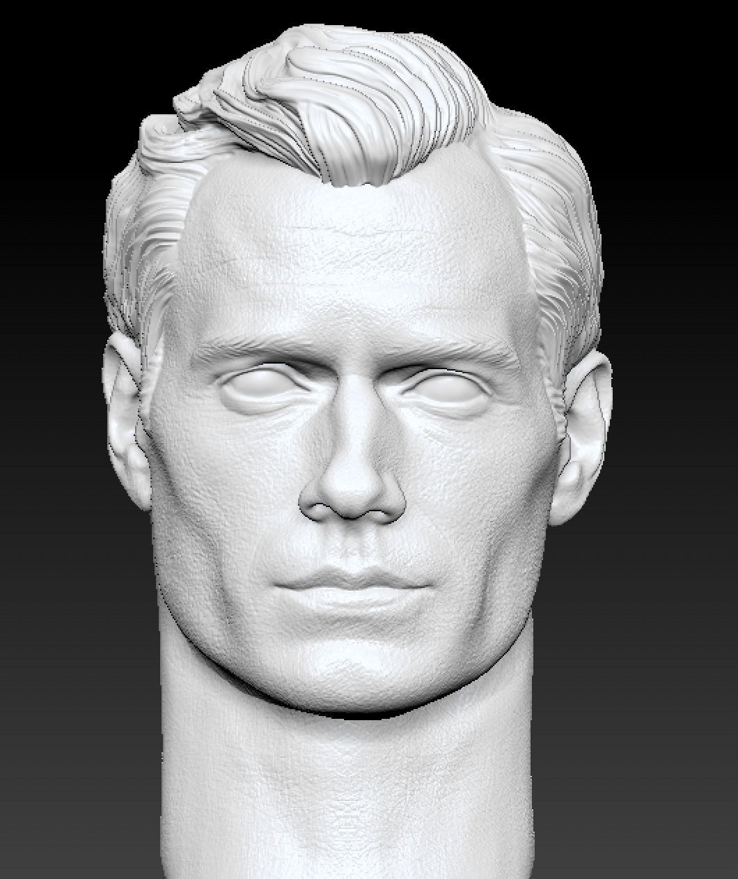 Henry Cavill head pack 3D print model_1