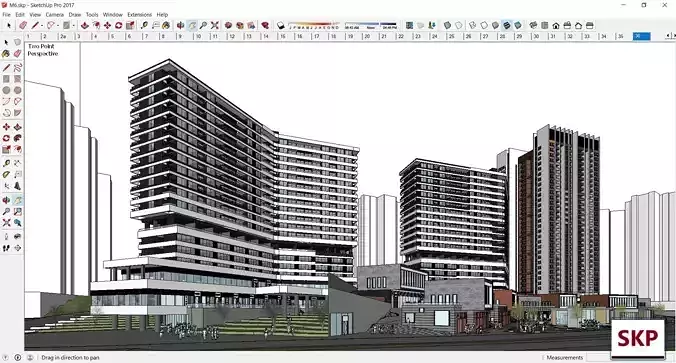Sketchup Commercial Complex M6