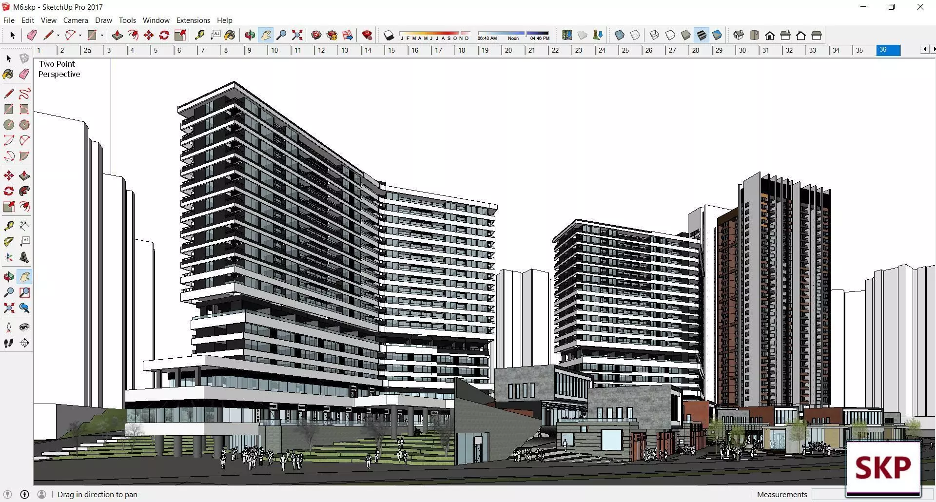 Sketchup Commercial Complex M6 3D model_0