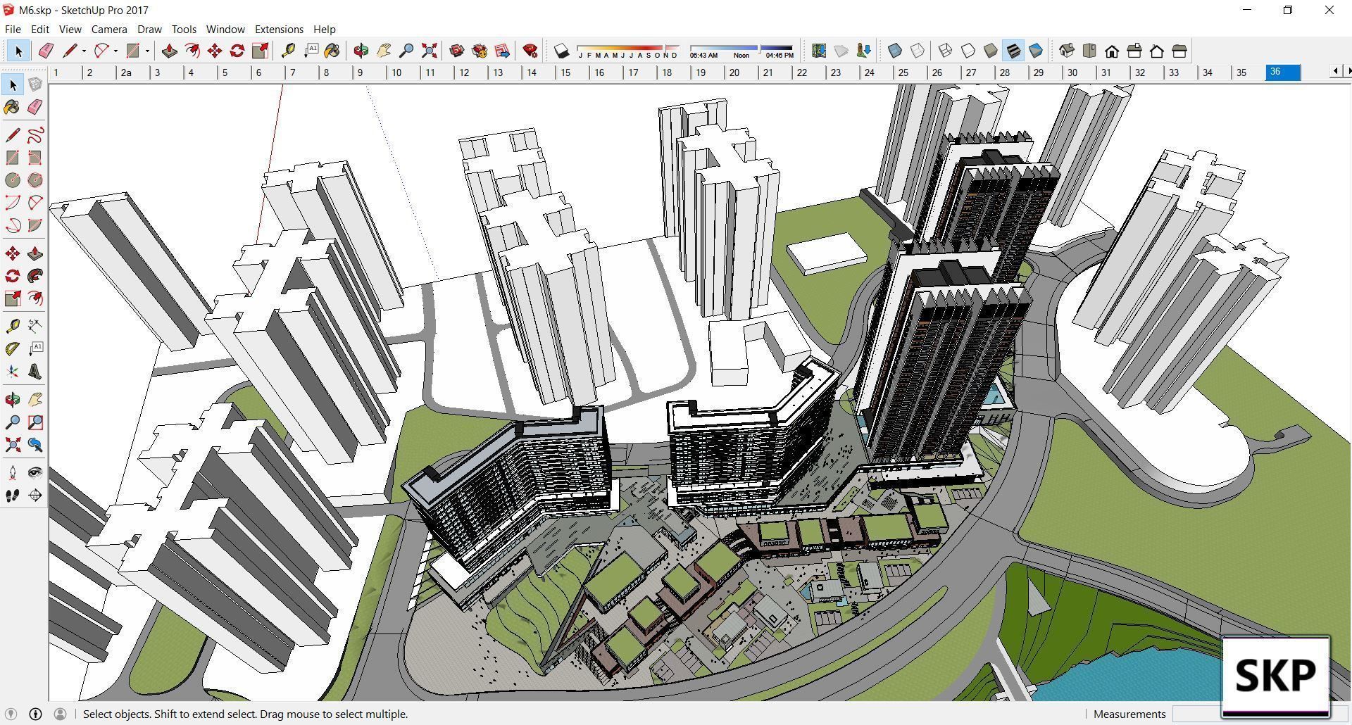 Sketchup Commercial Complex M6 3D model_1