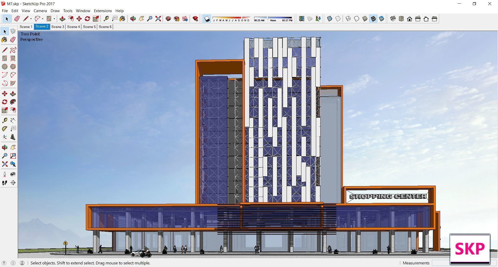 Sketchup Commercial Complex M7 3D model_1
