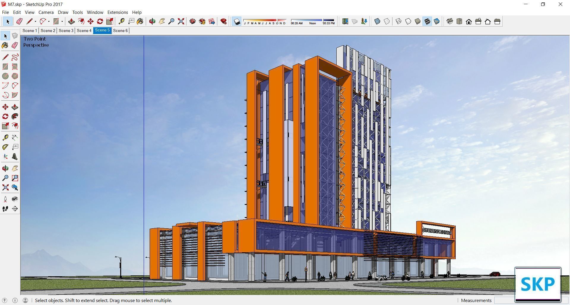 Sketchup Commercial Complex M7 3D model_2