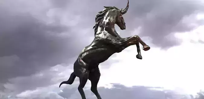 Horned Magic Horse 3D model