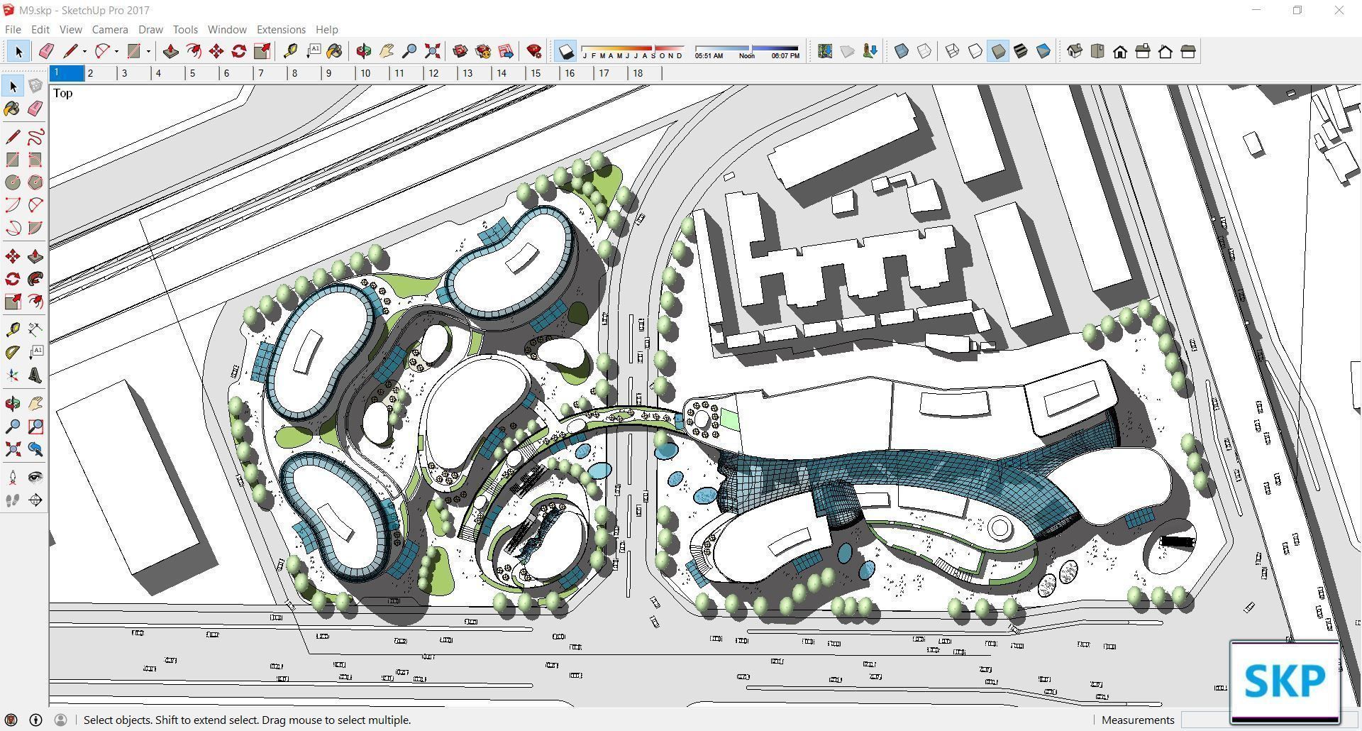 Sketchup Commercial Complex M9 3D model_2