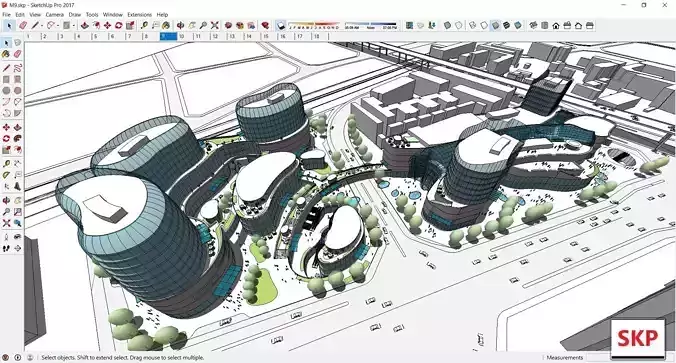 Sketchup Commercial Complex M9
