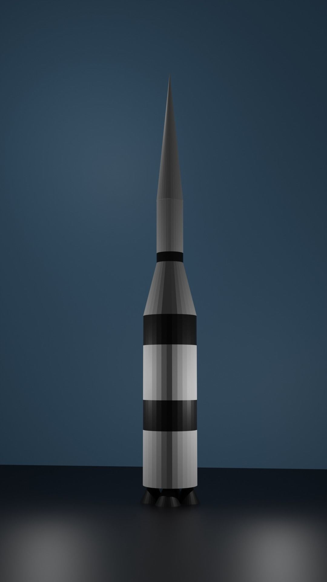 Lowpoly Rocket Blender Low-poly 3D model_1