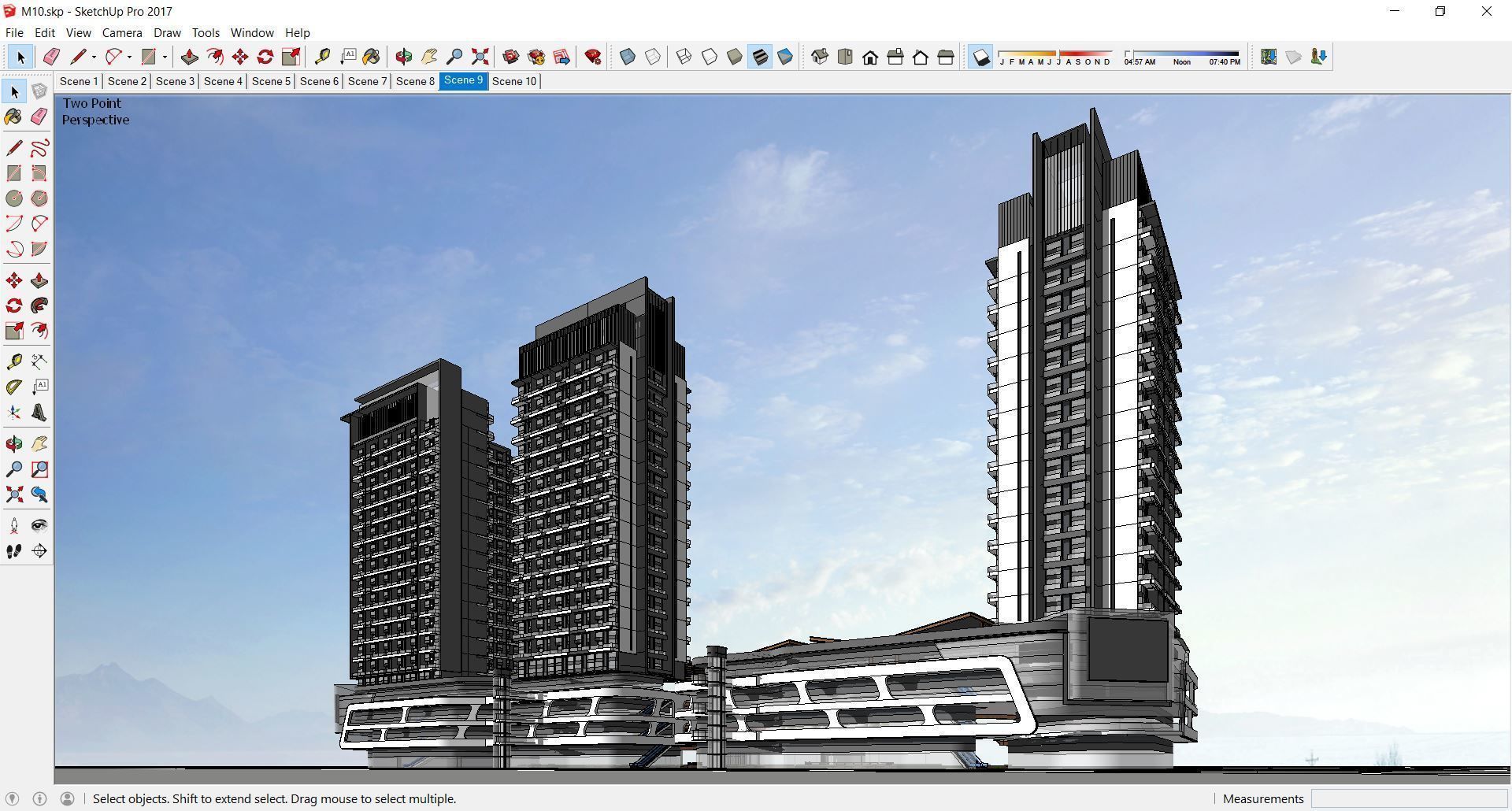 Sketchup Commercial Complex M10 3D model_8