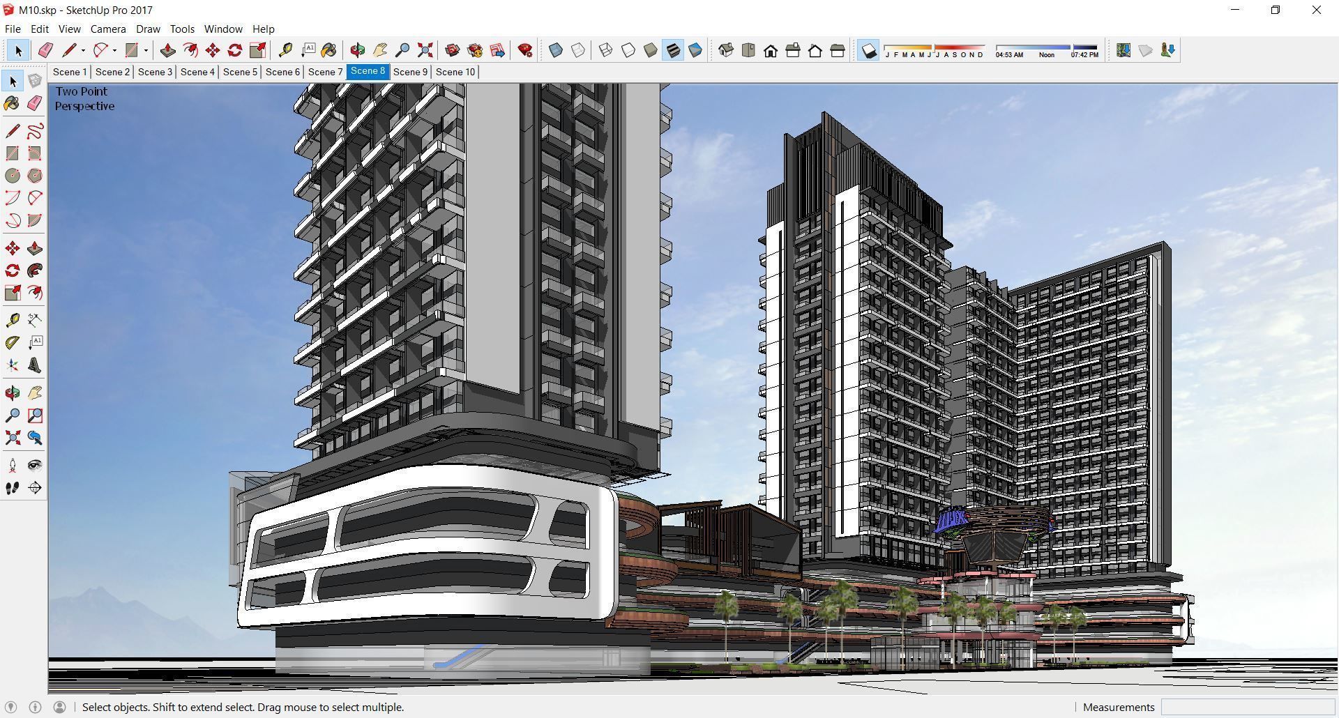 Sketchup Commercial Complex M10 3D model_7