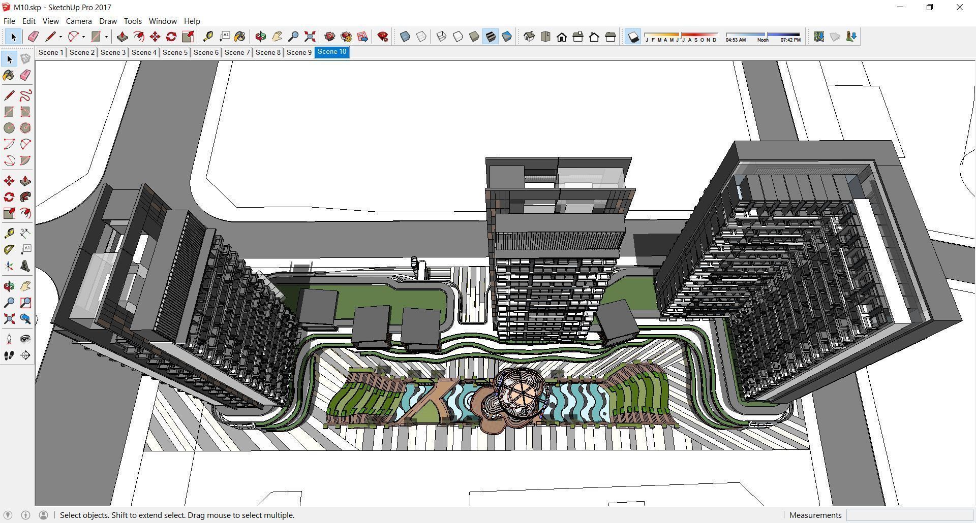 Sketchup Commercial Complex M10 3D model_9