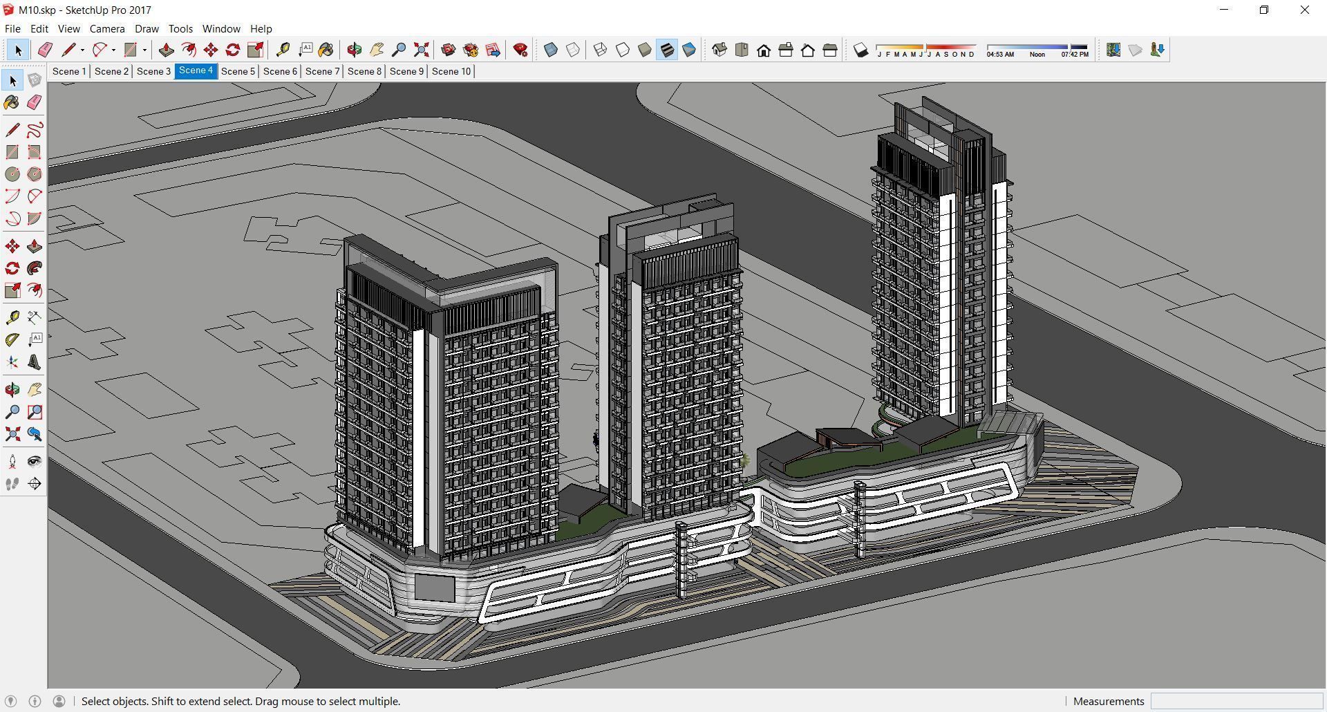 Sketchup Commercial Complex M10 3D model_4
