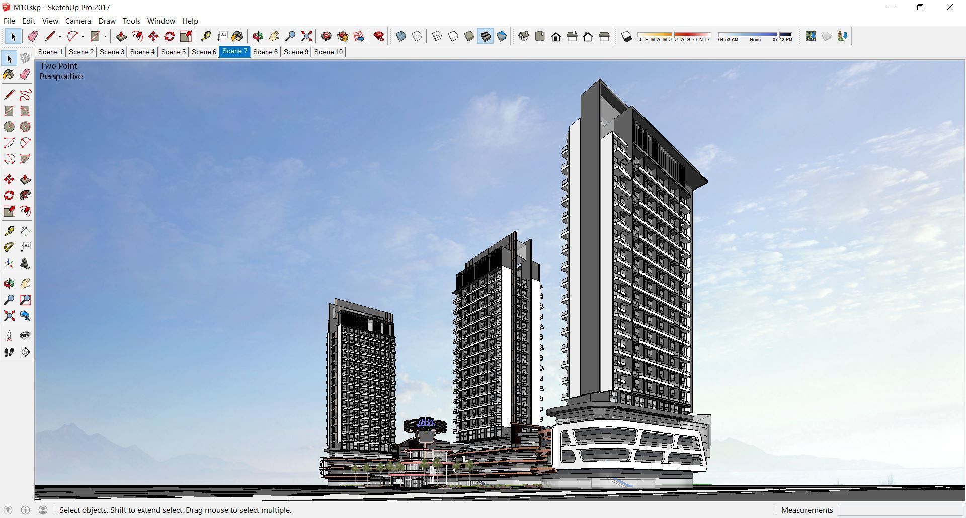 Sketchup Commercial Complex M10 3D model_6