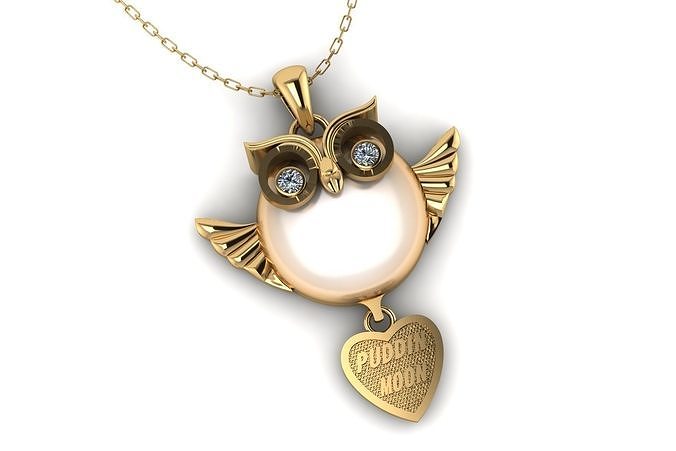Owl Pendant P 042 3D print model