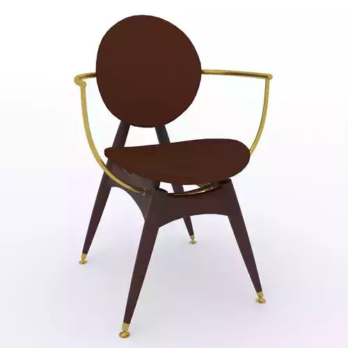 Circle dining chair with arms