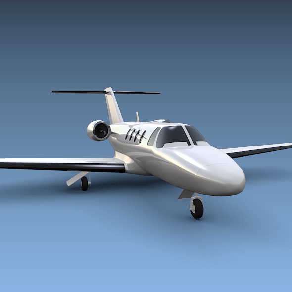 Cessna Citation cj1 private jet 3D model_1