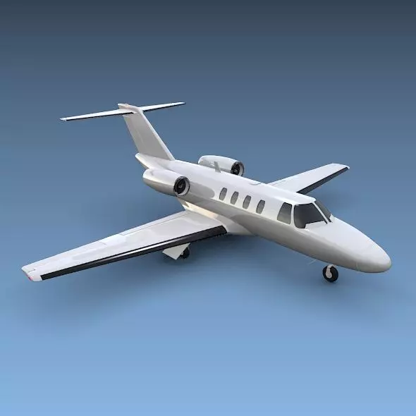 Cessna Citation cj1 private jet 3D model_0
