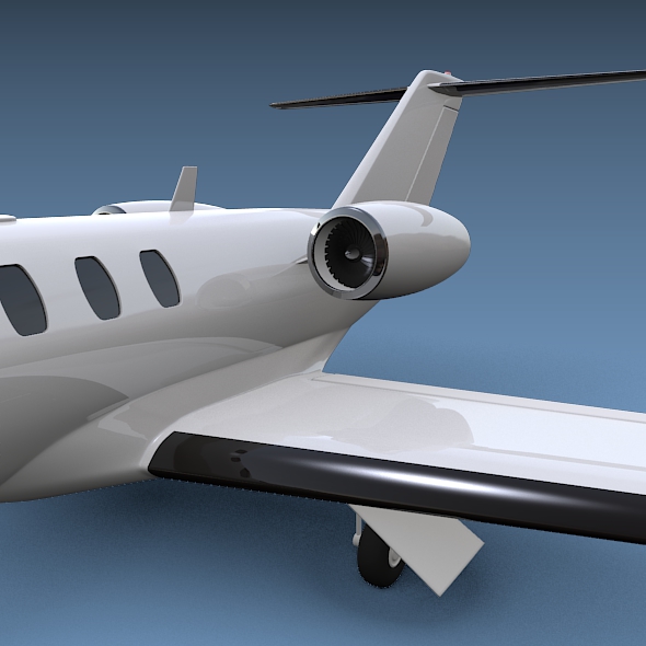 Cessna Citation cj1 private jet 3D model_6